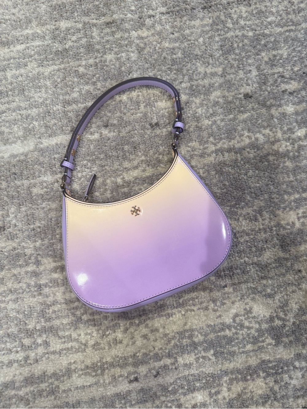 (SOLD) Tory Burch Lavender Ombre Patent Shoulder Bag